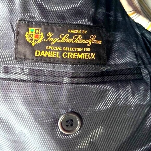 Daniel Cremieux Collection Dillards Vintage Black Pinstripe 3 Button Blazer 41R - Picture 9 of 11